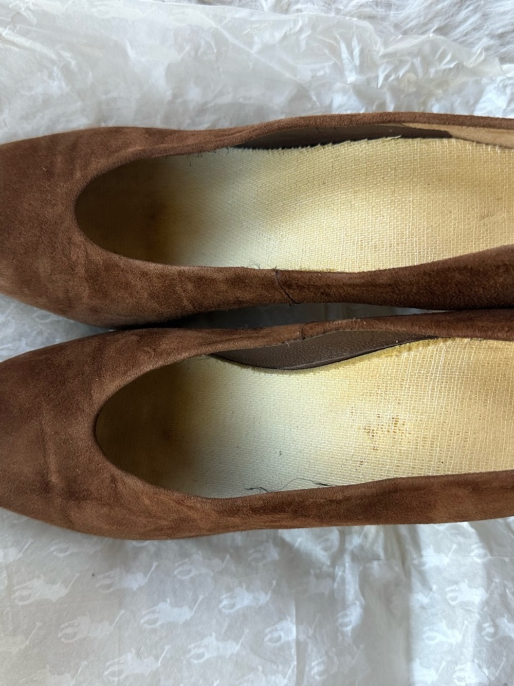 Vintage from 1998 Chestnut Brown Suede Pointed-Toe Pumps size 6 - Picture 9 of 16